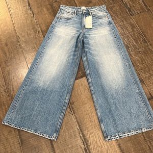NWT ZARA WODE LEG JEANS SIZE 8 PALAZO style
